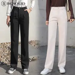 Широкие брюки женские весна/лето 2019 новые с высокой талией-прямые брюки go с брюками