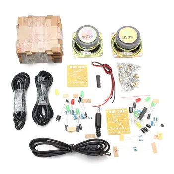 

New High Quality DIY Mini Amplifier Speaker Kit Transparent Speaker Computer electronic diy kit DIY Production For Gift