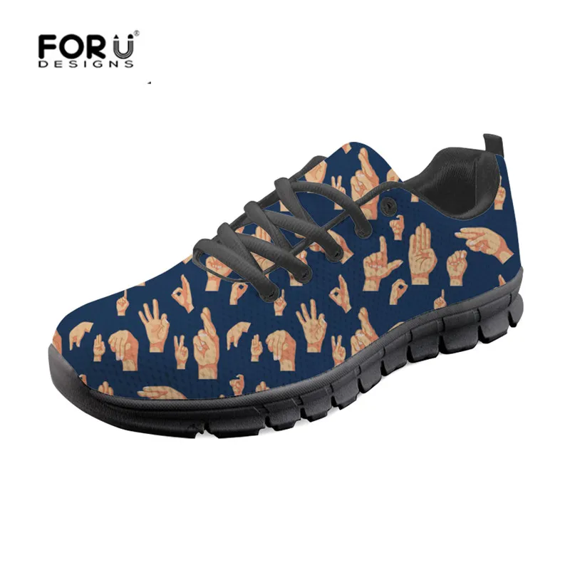 Forudesigns Stylish Youth Girls Summer Walking Shoes Cute Asl Hand
