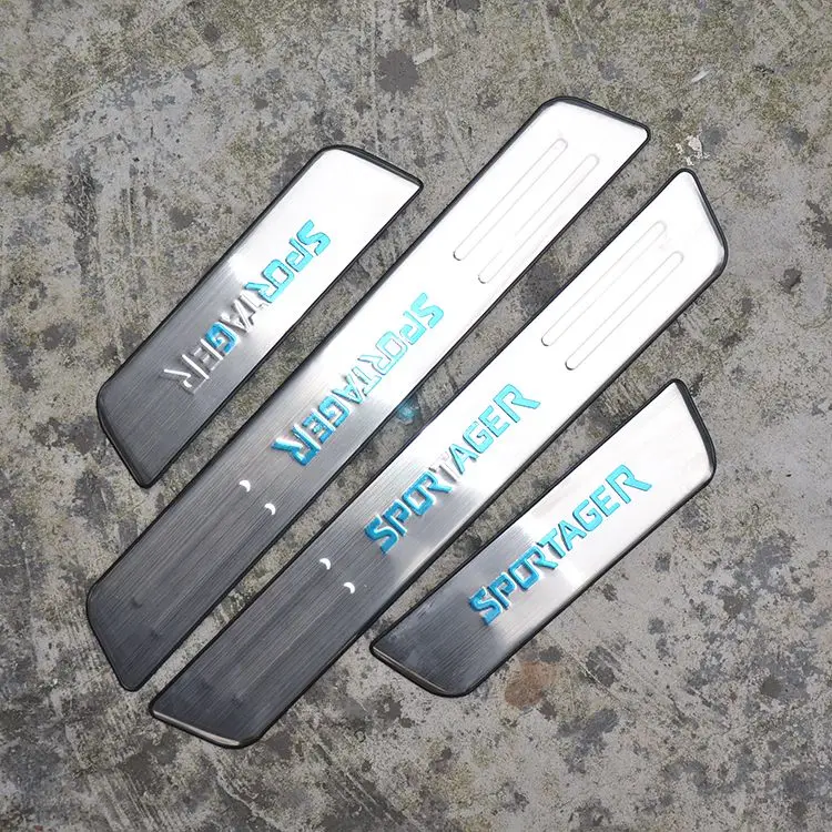 

stainless steel Built-in external Scuff Plate/Door Sill for 2011-2016 Kia SportageR Car styling