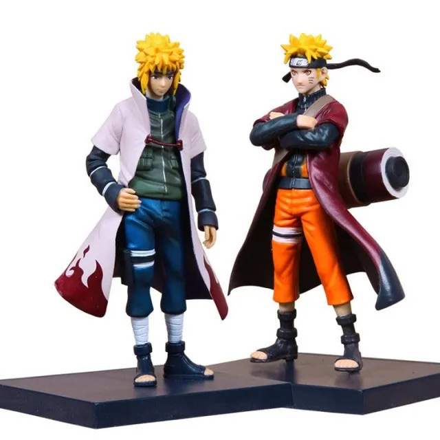 Аниме Наруто ПВХ фигурку 2 шт./компл. 16 см Namikaze Minato Uzumaki модель игрушки коллекция