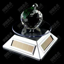 Серебристые солнечные AAA 2-way Powered ювелирные часы для телефона Вращающийся дисплей Стенд поворотный стол Прямая поставка