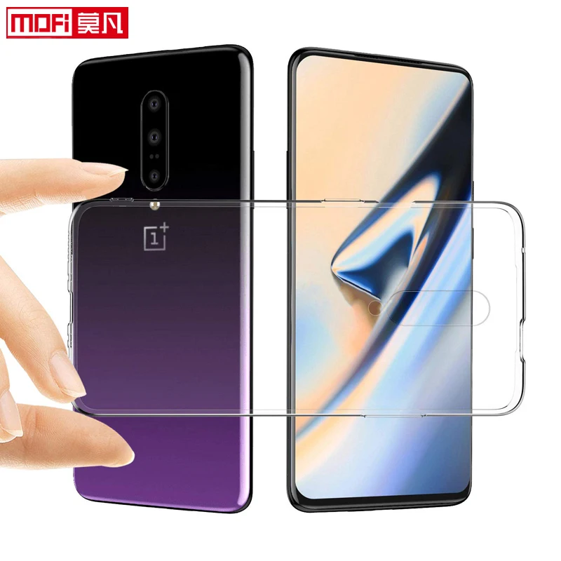 Чехол для oneplus 7 pro прозрачный мягкий силиконовый TPU ультра тонкий funda mofi задняя