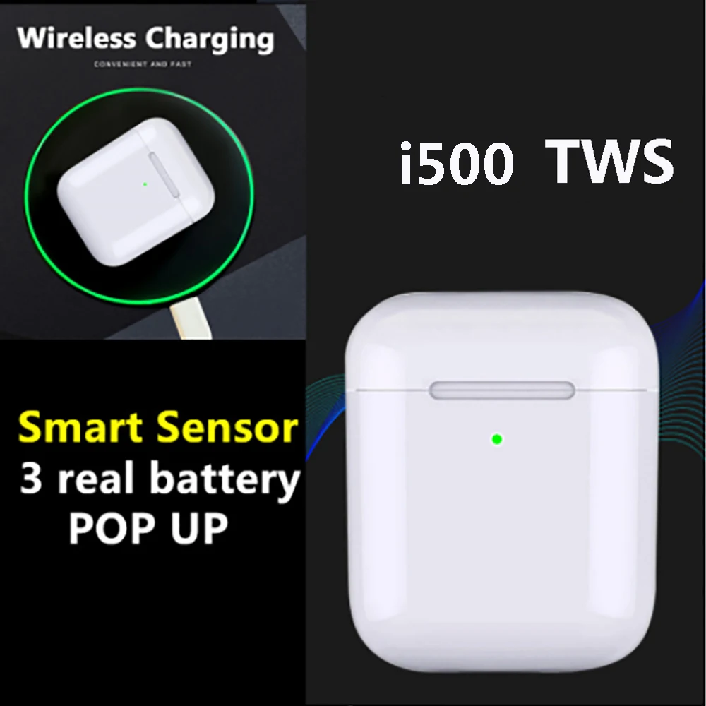 

i500 TWS Arie in-ear smart sensor wireless headset 8D super sound earbuds pop-up Bluetooth 5.0 headset Pk i30 i60 i100 i200 tws