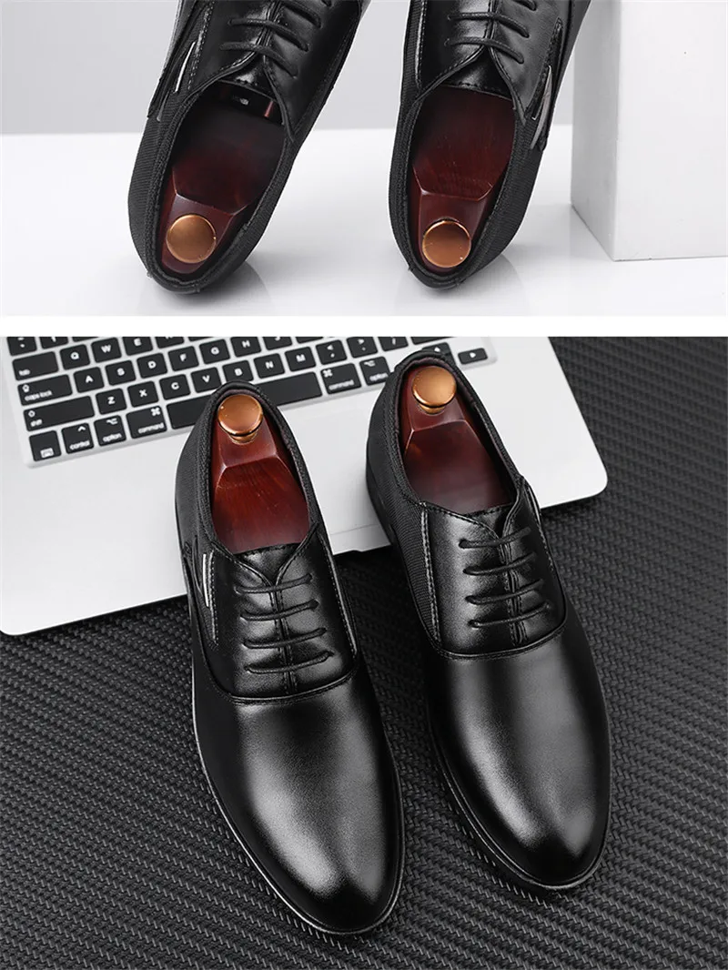 Г. Новые брендовые Мужские модельные туфли 38-48, черные классические туфли-оксфорды с острым носком Модные мужские вечерние туфли в деловом стиле танцевальная обувь