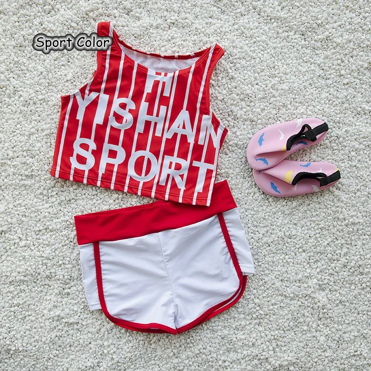 

New Arrival Kids Swimsuit Quality Girl Baby Princess Swimwear One-pieces Bath Suit Infant Red Stripe Children Beachwear 4-16Y