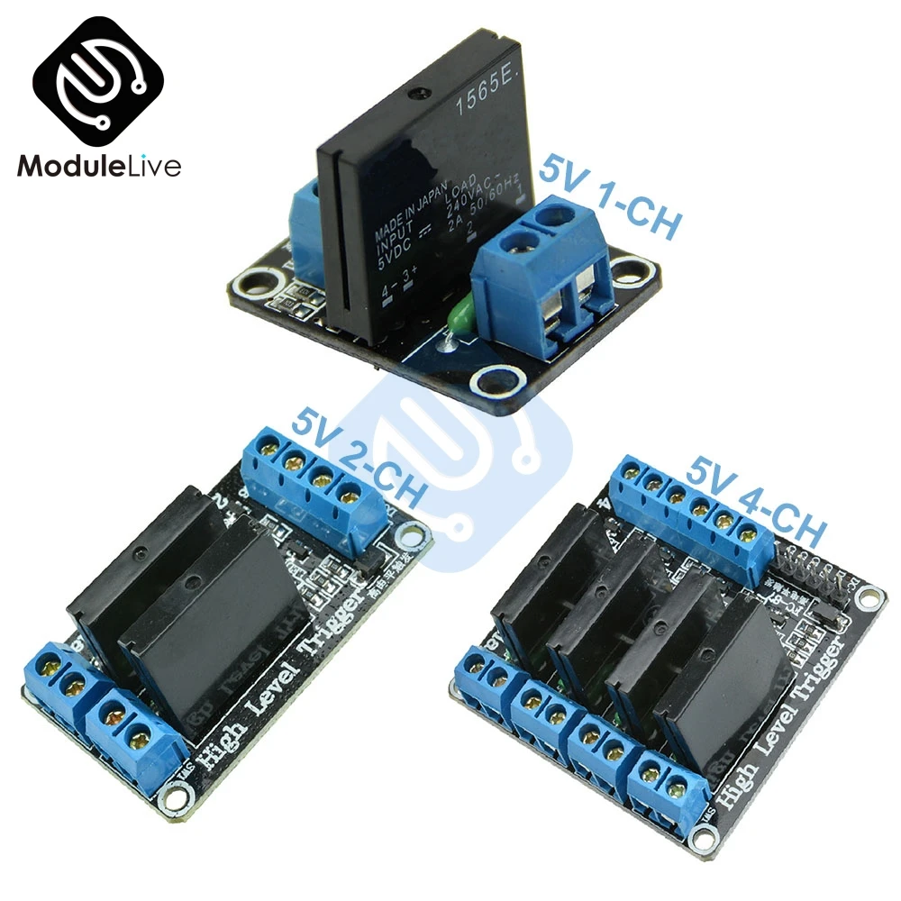 

DC 5V 1 2 4 Channel 1-CH 2-CH 4-CH Relay Module High Level Solid State Relay Trigger Effective SSR AVR DSP Board for Arduino