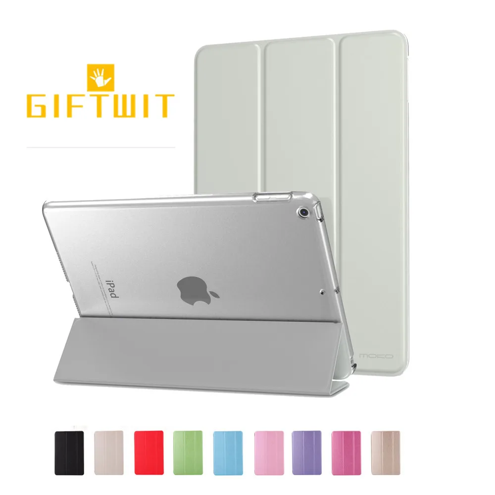 

Tri-fold Case For iPad Mini 4, Luxury Silk Smart Magnetic Tablet Cover Translucent Frosted PC Back Auto Sleep/Wake Case