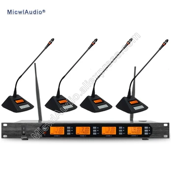 

Professional UHF 4 Channel Digital Wireless Microphone System Receiver With 4 Transmitter Sets Microphone D400 Micwl.Audio