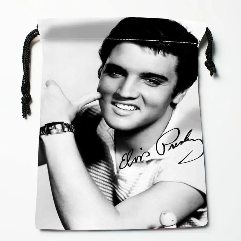 High quality Custom Elvis Presley printing storage bag drawstring bag gift Satin bags 27x35cm Compression Type