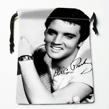 High quality Custom Elvis Presley printing storage bag drawstring bag gift Satin bags 27x35cm Compression Type Bags