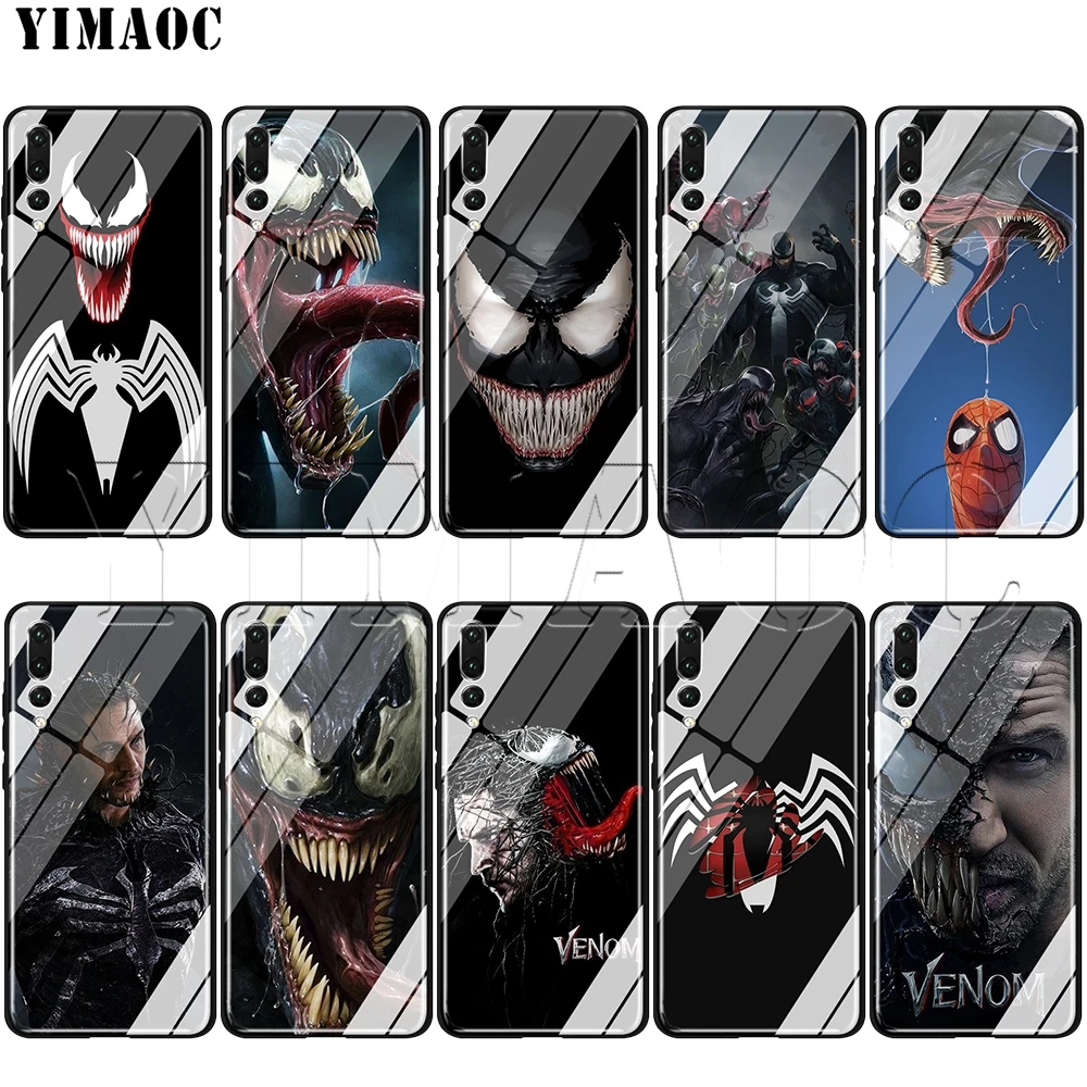 

YIMAOC Venom Marvel Glass Case for Huawei Honor Mate 7A 8X 9 P10 P20 P30 Y6 Y9 P smart lite Pro 2018 2019