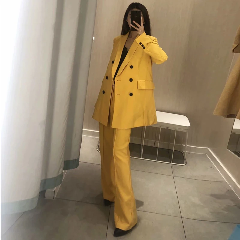 Heydress women fashion solid double breaste blazer office lady summer autumn new elegant Blazer suit