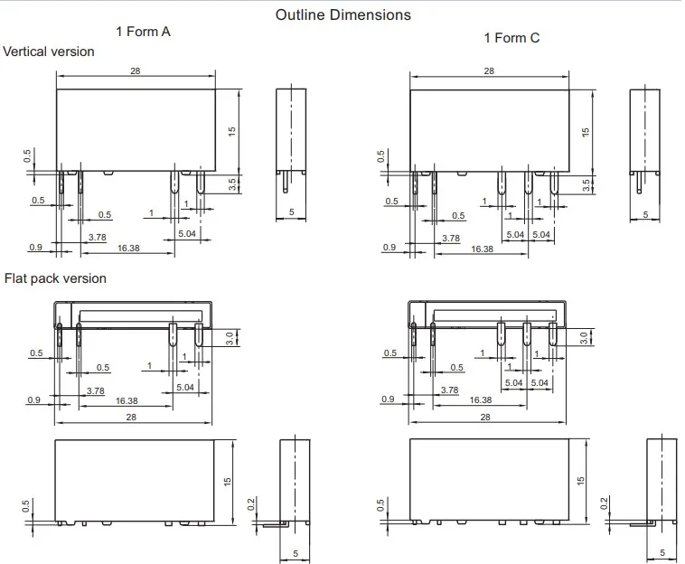 HF41F 5-ZS 1 шт. микро ПХД Крепление Реле питания 5 В DC 6A 5 вывод pcb тип HF41F-05-ZS напряжение Контактное реле Модуль пластик герметичный