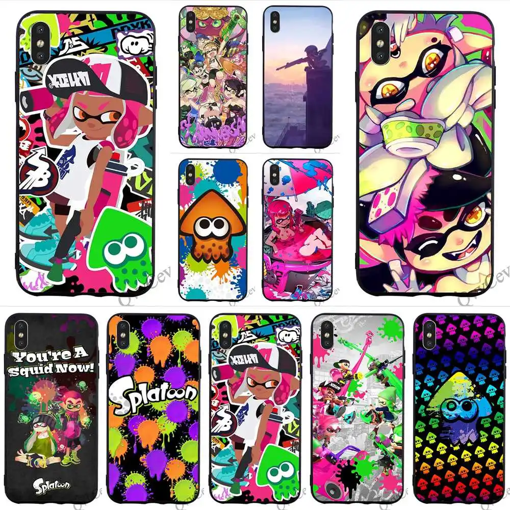 

Pattern Splatoon Phone Cover for iPhone X Case 6 6S XR Xs Max 8 Plus 7 5S 5 SE Silicone
