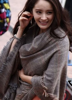 

2018 European Fashion Women Blanket Scarf Winter Tops for Women Plaid Shawls and Wraps for Ladies Designer Scarf Women Luxury