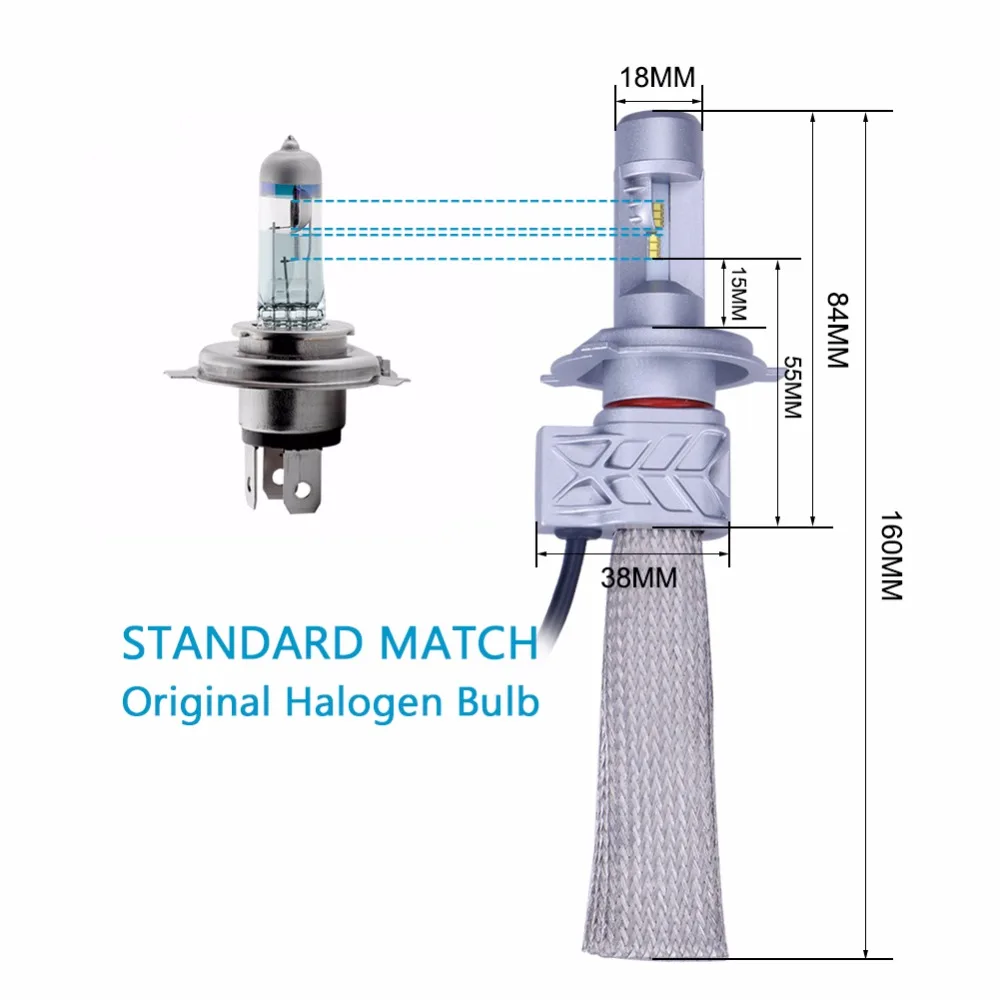Luxeon ZES LED Reflector H4 H7 HB3 4 diode lamps H11 For Mitsubishi Pajero Wagon 9006 For Toyota corolla spacio Tiguan avtolampy Luxeon ZES LED Reflector H4 H7 HB3 4 diode lamps H11 For Mitsubishi Pajero Wagon 9006 For Toyota corolla spacio Tiguan avtolampy