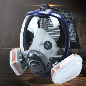 

Industry Full Face Gas Mask Painting Spraying Dust Proof Gas Mask Eyes Goggle Mask Respirator Drop Shipping