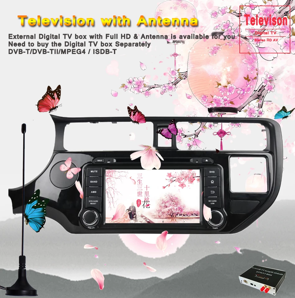 Top 2DIN RAM 4GB Android 9.0 Car CD DVD Player GPS Navigation For KIA RIO K3 2012-2014 Satnavi Autostereo Radio Head Unit Multimedia 9