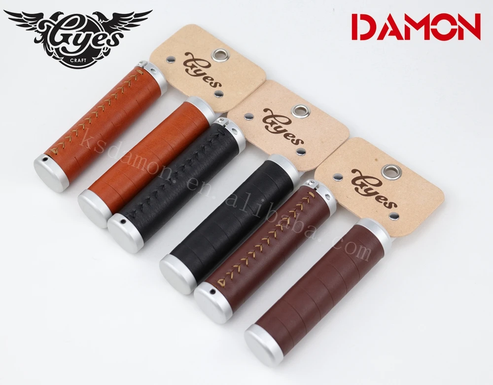 Poignées De Vélo Rétro En Similicuir – Pour Guidon 22.2mm – Lot De 2