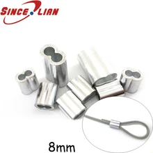 10 шт. провода веревка-держатель патроны карты головки проволочного каната замки 8-гранная витая Алюминий рукава двухствольный кабель Алюминий рукава