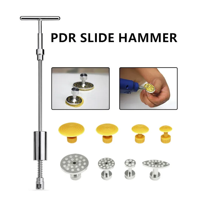 

WEYHAA PDR Tools Remove Car Body Dent Slide Hammer PDR Dent Puller Kit Hand Tool Set For Car Dent Repair Paintless Repair Kit