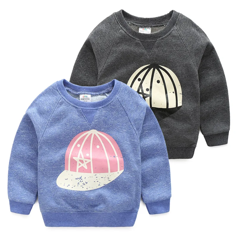 

2017 spring baby boy print long sleeved sweatshirt child casual hoodies Kids casual  Top Clothes 2-10T children's clothing
