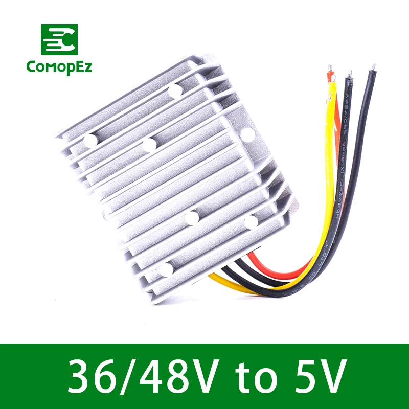 

Voltage Converter Regulator DC/DC 36-48V Step Down to 5V 10A15A 20A Waterproof Voltage Reducer for Golf Cart Power Module