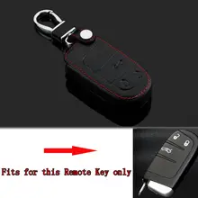 BBQ@ FUKA кожаный 3 кнопки Автомобильный Дистанционный ключ держатель Чехол Брелок с брелоком BLK подходит для Jeep Grand Cherokee