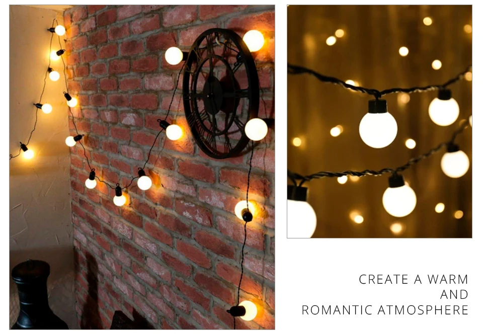 Connectable Vintage Festoon Ball LED String Lights Christmas Fairy Holiday Lights Decoration For Garden Outdoor Party Garland (8)