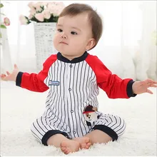 free shipping Manufacturers supply Baby Clothing Organic Cotton Long sleeve Baby Coverall Baby climbing clothes 5 color choices