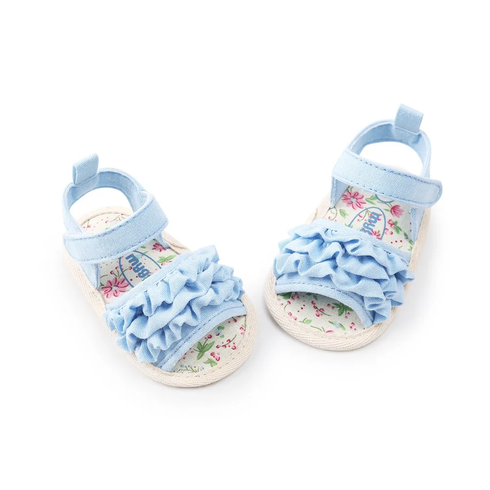2018 детские сандалии Новорожденные девушка сандалии летние детские открытая обувь милые цветочные сандалии для девочек мягкой подошвой