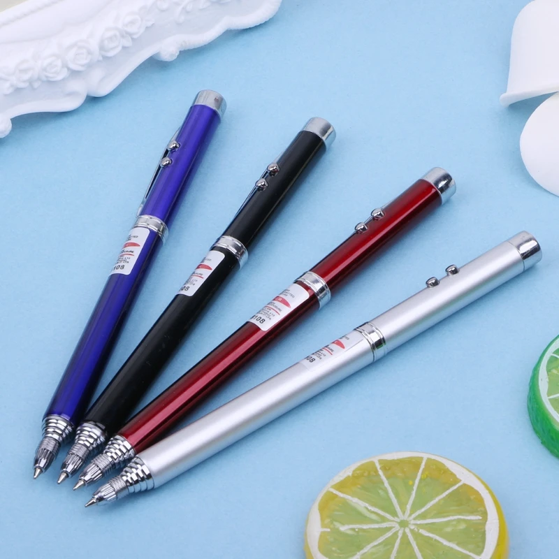 

5 in 1 Power Point Red Capacitive Laser Pointer Pen Teaching Tool Ball LED Light