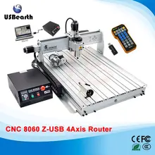 LY 8060Z USB 4 axis 2 2KW CNC machine with mach3 remote control mini CNC router