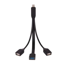 USB 3,1 type C штекер 3 USB 3,0 2,0 гнездовой разъем 3 USB порта концентратор разветвитель Кабель-адаптер для ноутбука смартфона