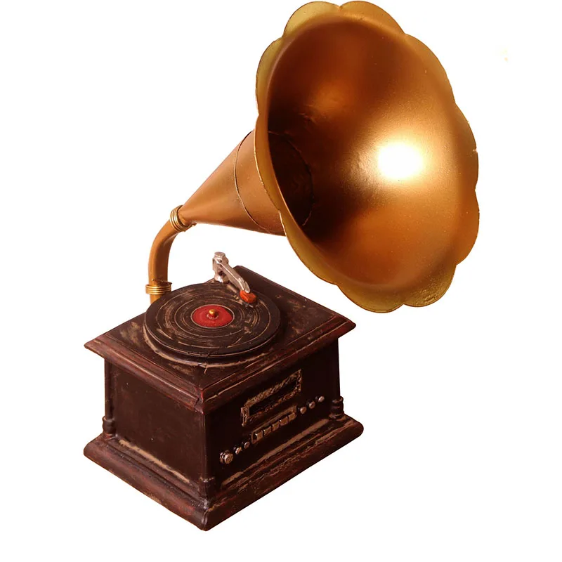Yangmani Retro to Do The Old Resin Phonograph Model Bar Cafe Restaurant Creative Shop Decorations Ornaments 20 25CM Yangmani Retro to Do The Old Resin Phonograph Model Bar Cafe Restaurant Creative Shop Decorations Ornaments 20 25CM