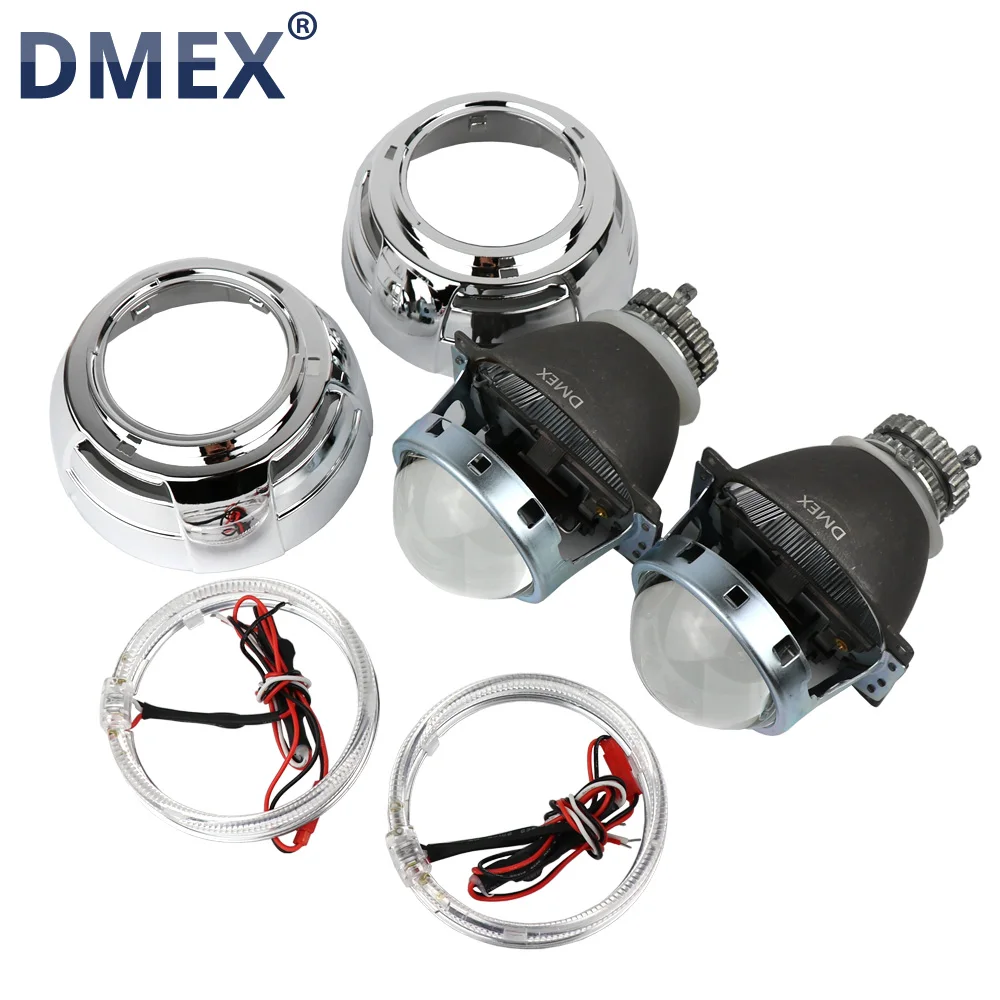 

DMEX Q5 Perfect D2S Car HID Projector lens with Angel eyes 3.0 inch Bi Xenon projector lens Fit for H4-3 Car Light