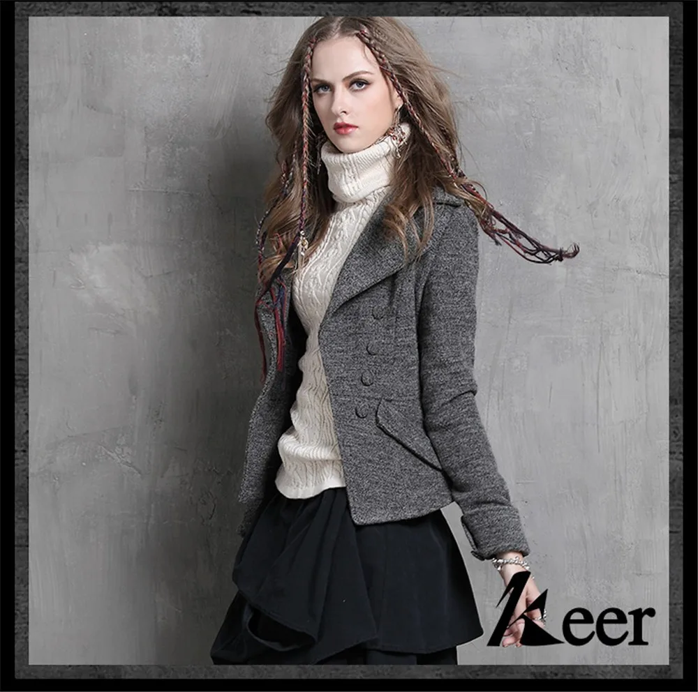 Vintage Slim Winter Women Coat Thick Wool Warm Coat Women Cashmere Warm Jacket Female Open Stitch Office Coats 0.9Kg Weight (13)
