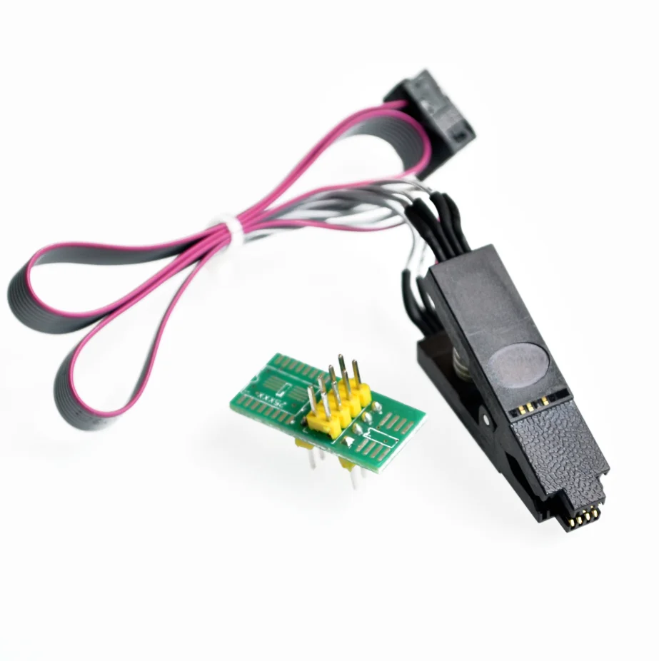 Высокое качество SOIC8 SOP8 тестовый зажим для EEPROM 93CXX/25CXX/24CXX программирование в цепи на USB программист TL866CS TL866A EZP2010 - Цвет: Testing with wire