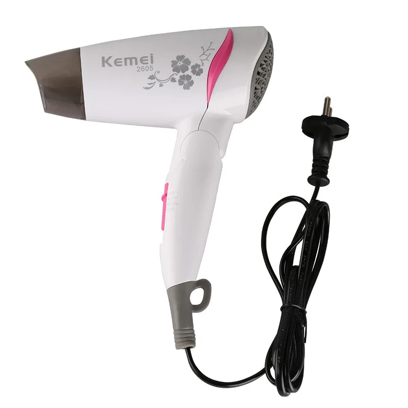

Kemei KM-2605 small household mini hair dryer White