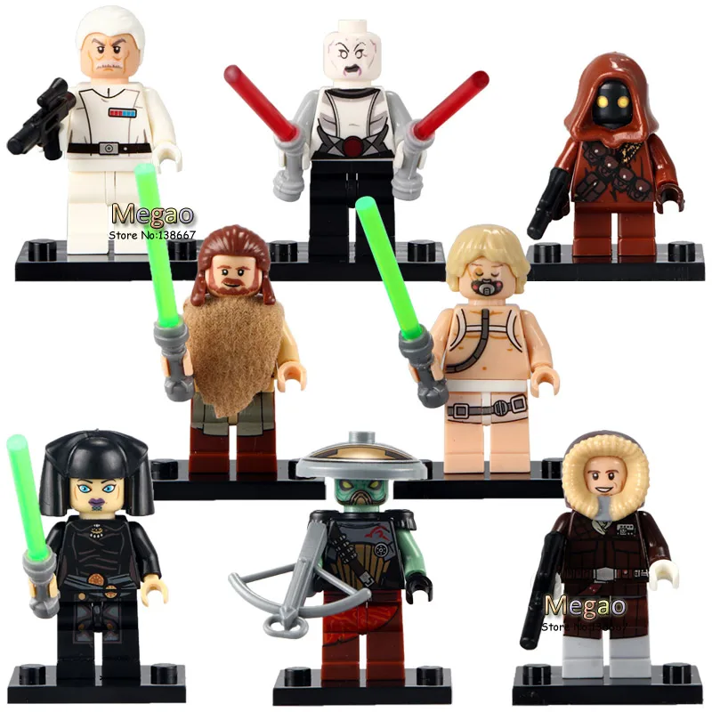 

80pcs/lot PG8037 Qui-Gon Jinn Ang Tully Admiral Wullf Yularen Embo Han Solo Jawa Building Blocks Kids Toys