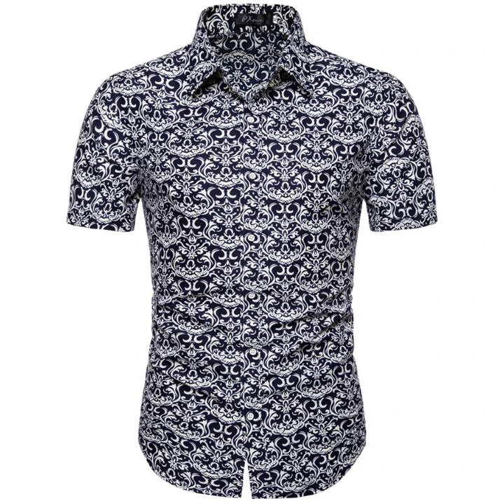 Camisa hawaiana de verano para hombre marca манга corta de talla grande Camisas florales hombres повседневные вакуумные ropa