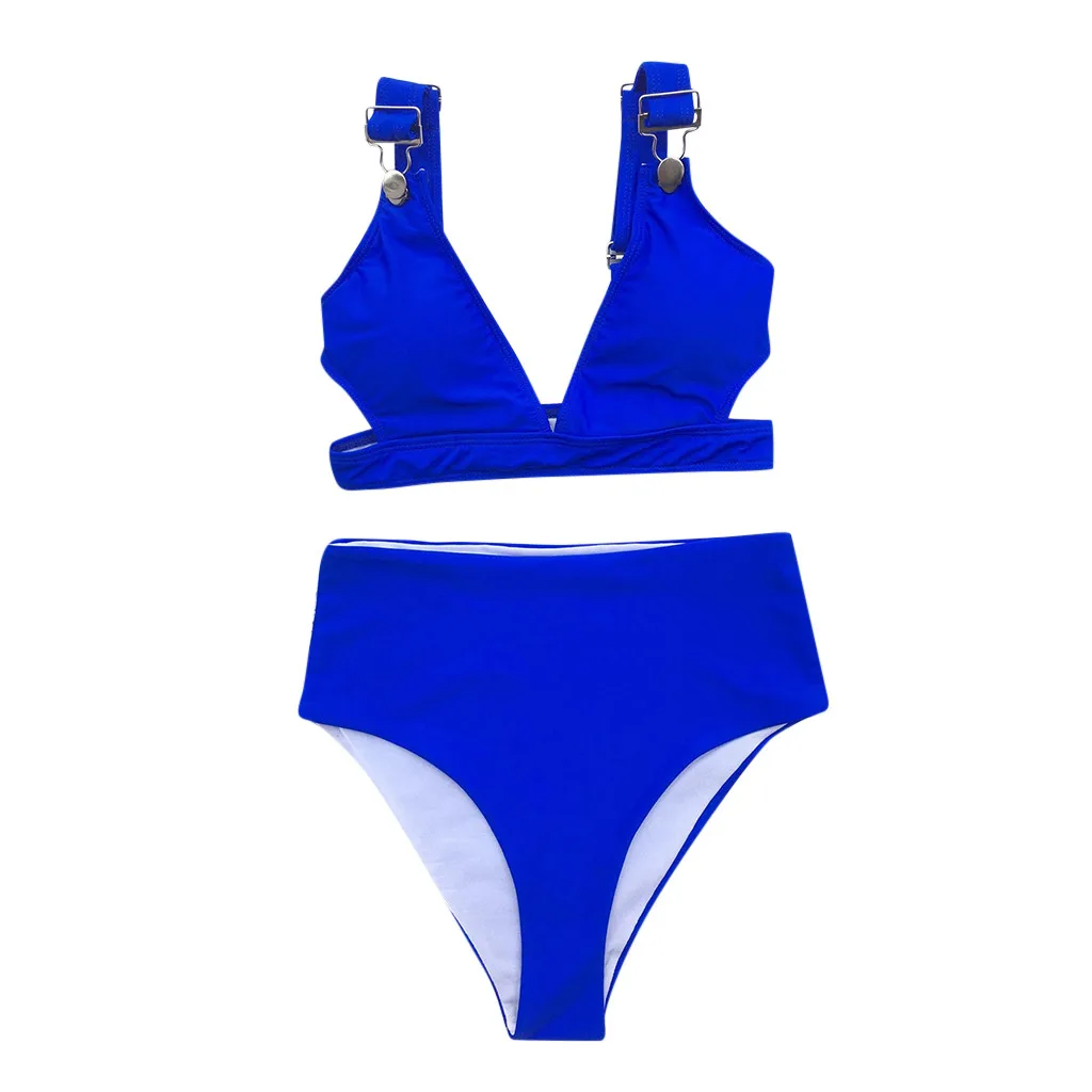 Женский сексуальный комплект с бюстгальтером, летний купальник, пляжная одежда, пуш-ап, 2 предмета, бикини, купальник, купальный костюм, 2S0130 - Цвет: Blue