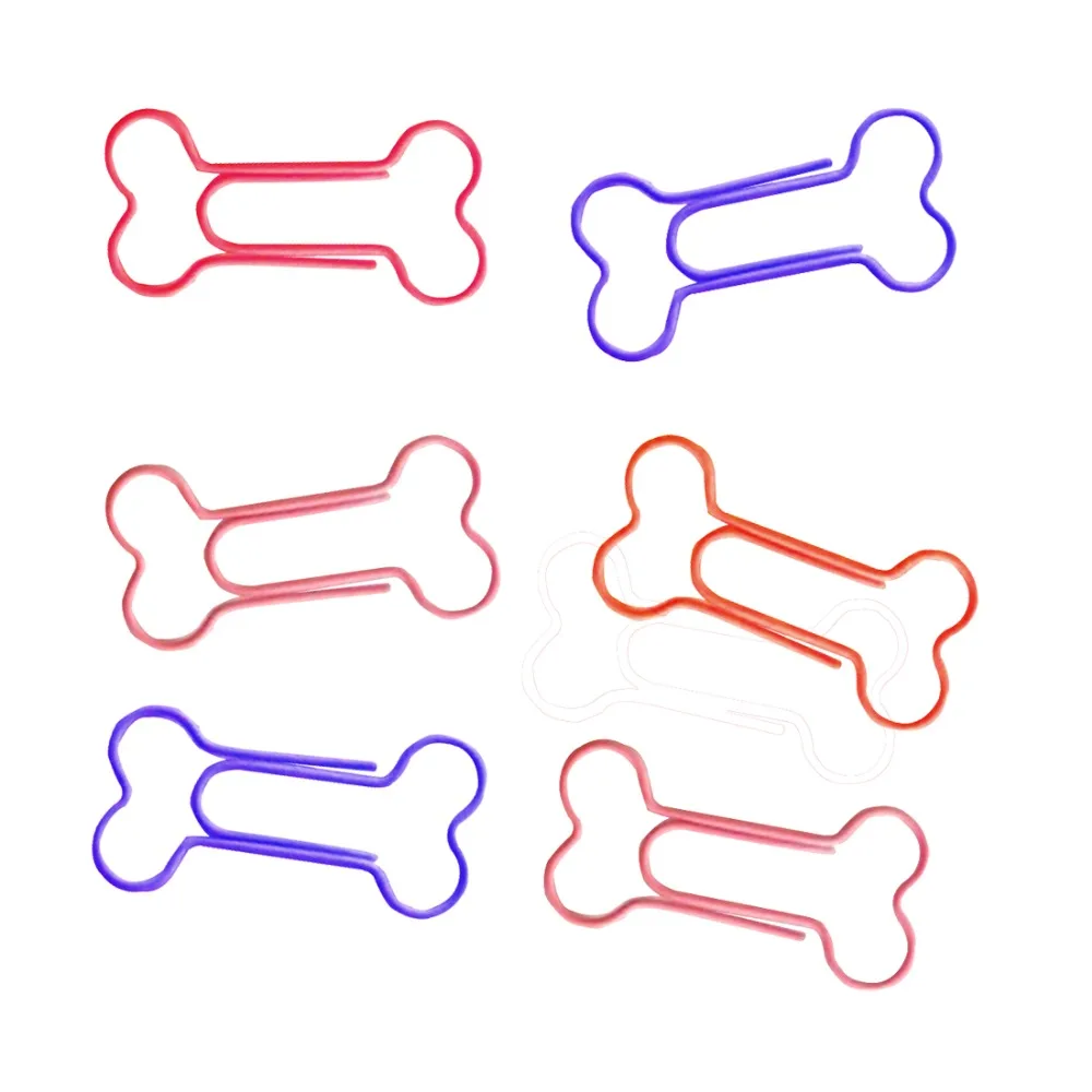

3 Boxes 72 Pcs Office Binding Supplies Metal Paper Clips Cute Animal Shape Paper Clips Random Color