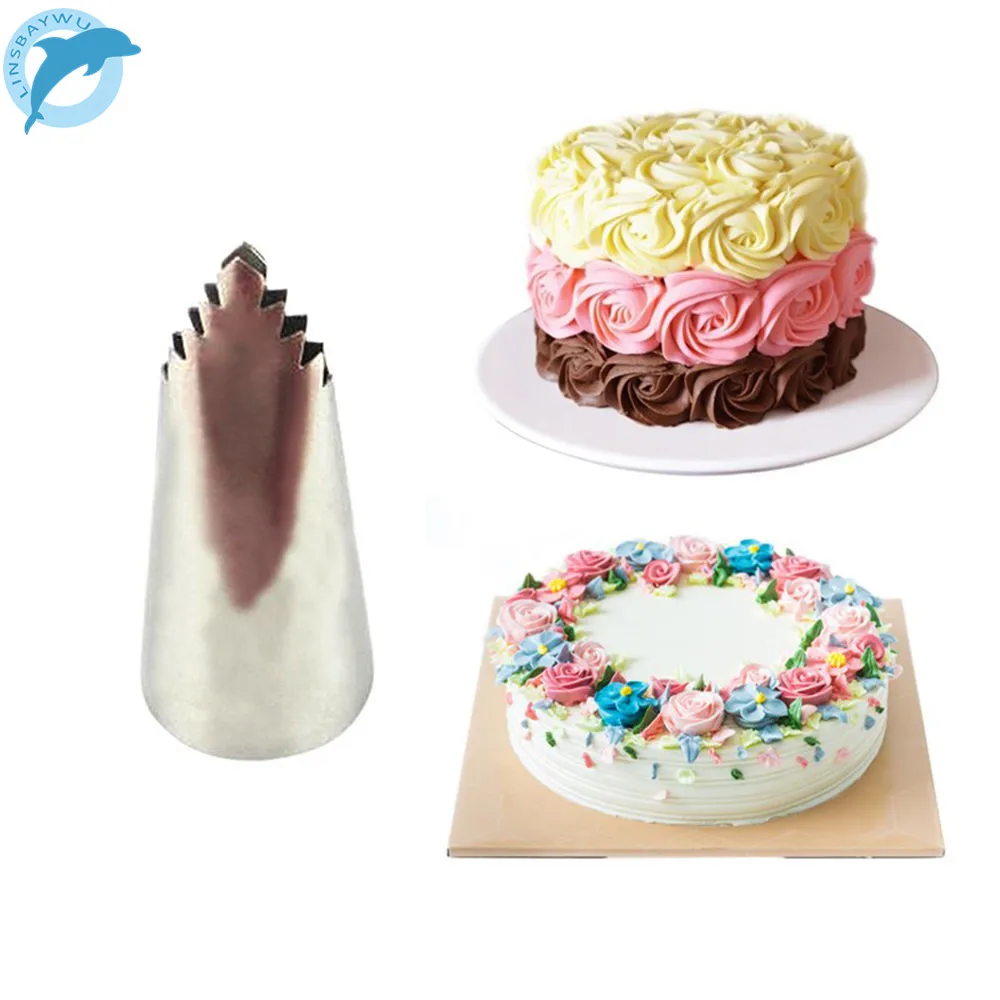 

LINSBAYWU #95 Leaves Tube Decorating Tip Stainless Steel Icing Fondant Piping Decorating Nozzles Pastry Tools