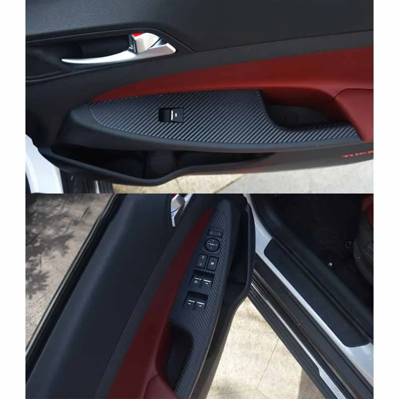 LENTAI наклейки для стайлинга автомобилей панель управления Windows углеродное волокно наклейки для интерьера украшения для hyundai Tucson Аксессуары