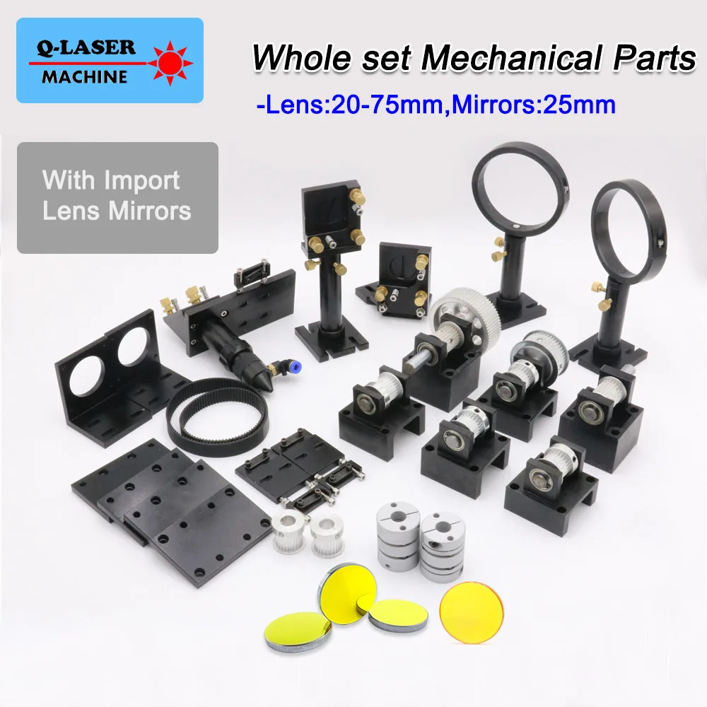

Co2 Laser Parts for DIY CO2 Laser Machine With ZnSe Focus Lens 20-75mm & Mirror 25MM