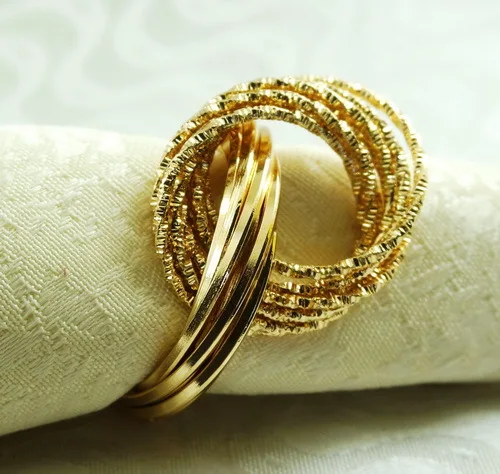 Металлическое декоративное кольцо для салфеток, держатель для салфеток для свадьбы