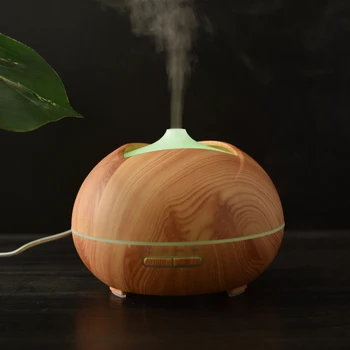 

400ML Essential Oil Diffuser With 7 Color Changing Lamp Wood Grain Ultrasonic Aromatherapy Air Humidifier For Home Office