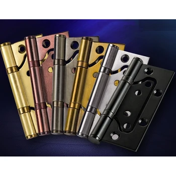 

1Pair(2Pcs) SUS 304 4" Non-Mortise Ball Bearing Door Hinge Free Mortise Hinges